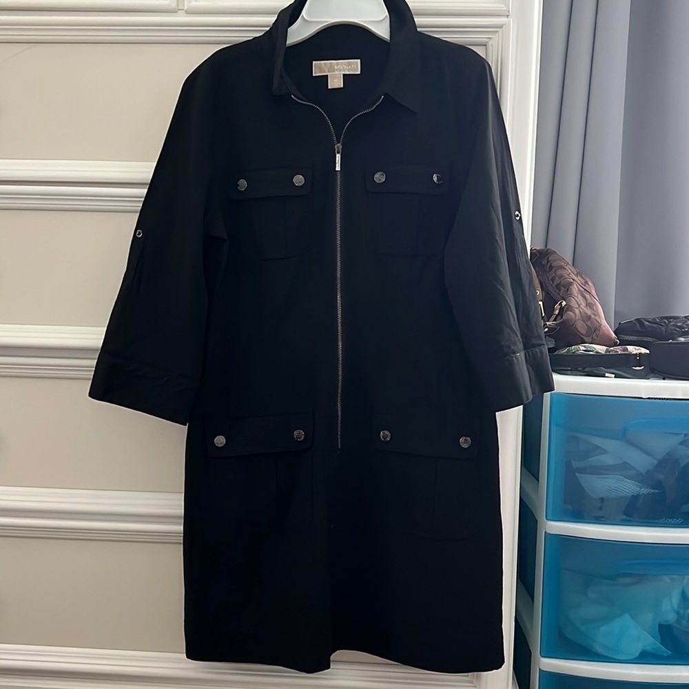 Michael Kors Black Zip Up Dress